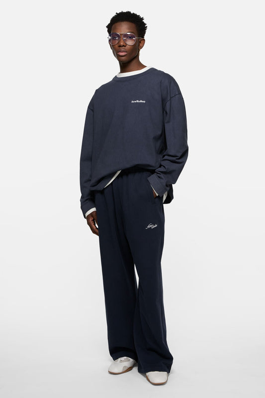 Acne Studios Layered sweatshirt with logo - Navy/white