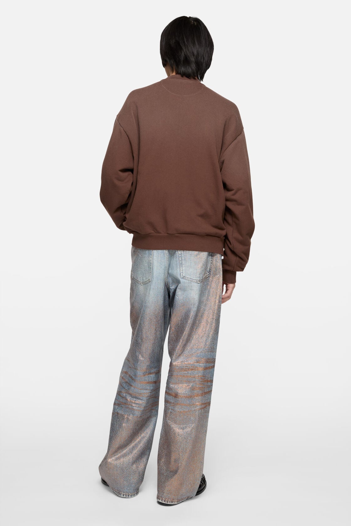 Acne Studios Washed zip-up cardigan - Chocolate brown