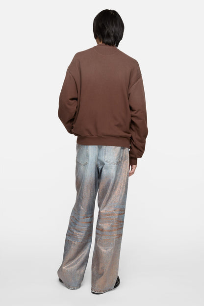 Acne Studios Washed zip-up cardigan - Chocolate brown