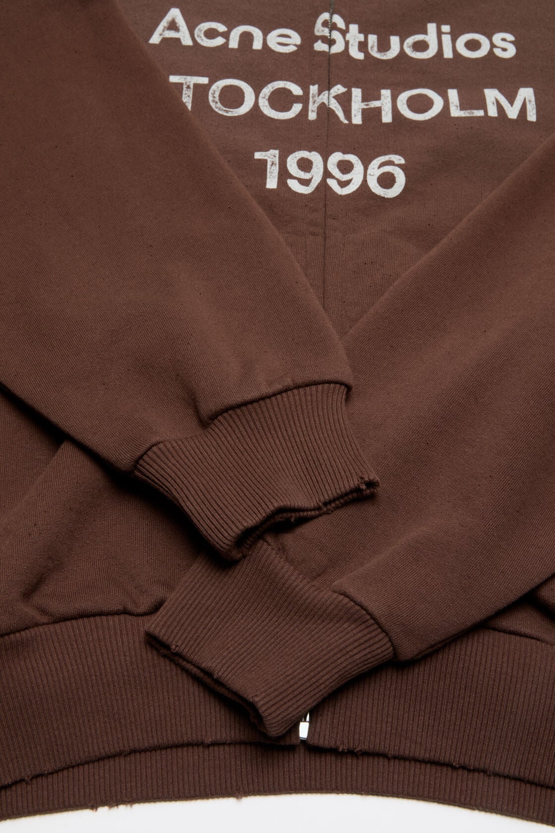 Acne Studios Washed zip-up cardigan - Chocolate brown