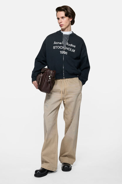 Acne Studios Washed zip-up cardigan - Black