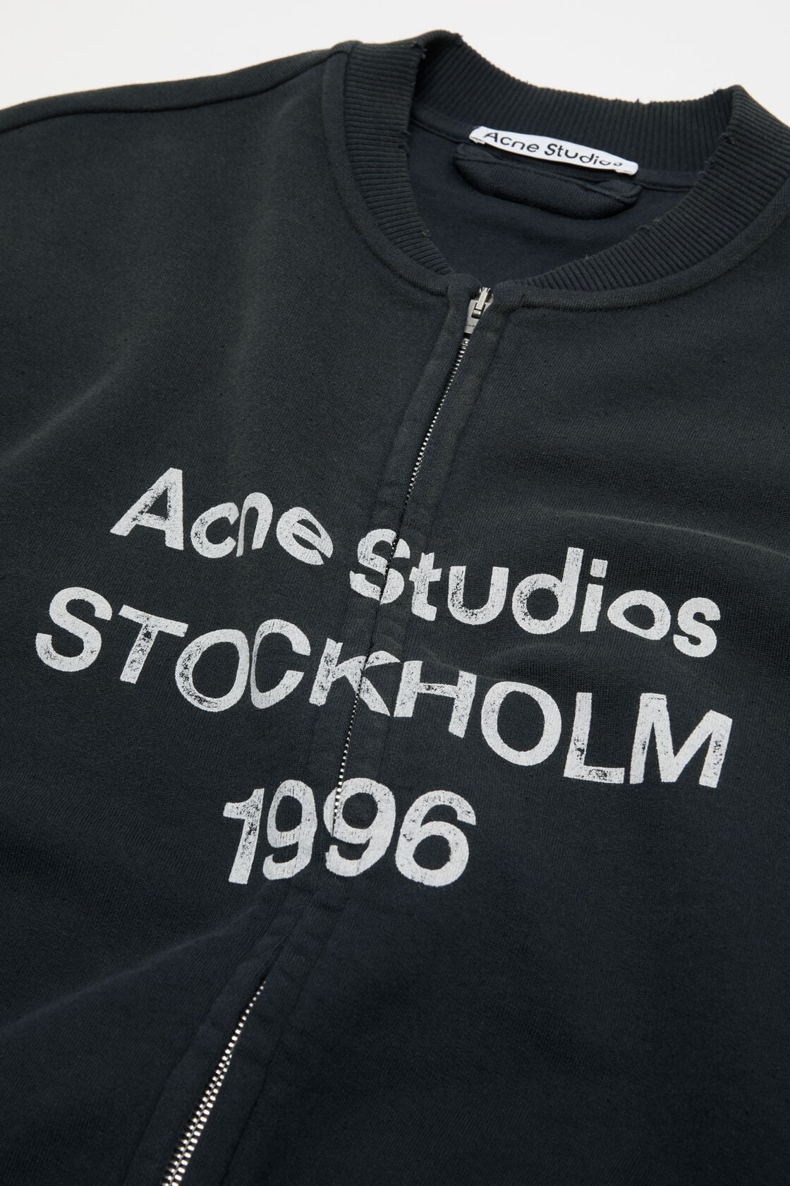 Acne Studios Washed zip-up cardigan - Black
