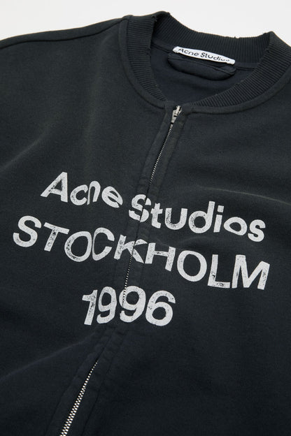 Acne Studios Washed zip-up cardigan - Black