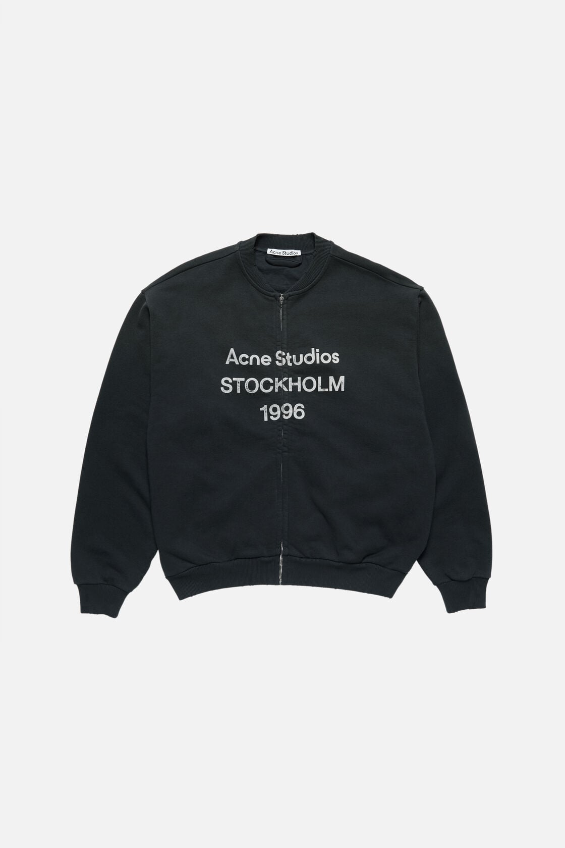 Acne Studios Washed zip-up cardigan - Black