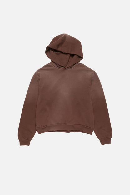 Acne Studios Fleece logo hoodie - Chocolate brown