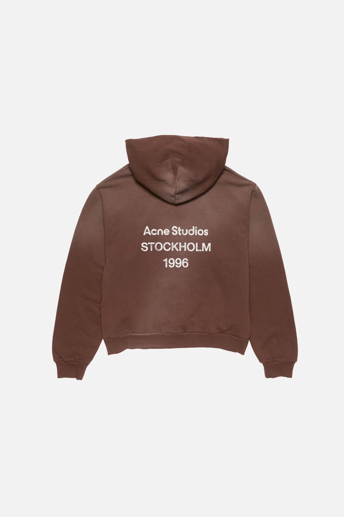 Acne Studios Fleece logo hoodie - Chocolate brown