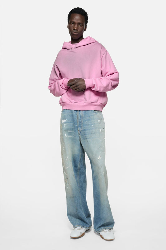 Acne Studios Fleece logo hoodie - Cotton candy pink