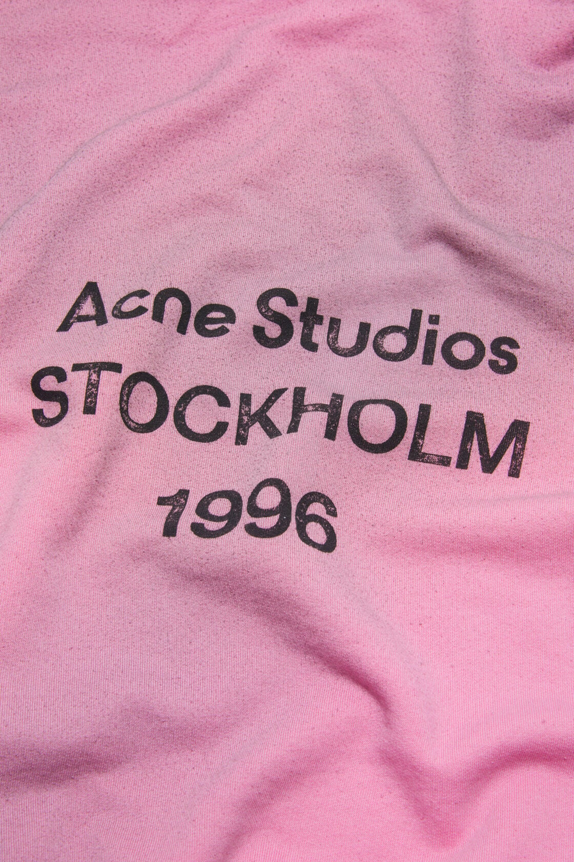 Acne Studios Fleece logo hoodie - Cotton candy pink