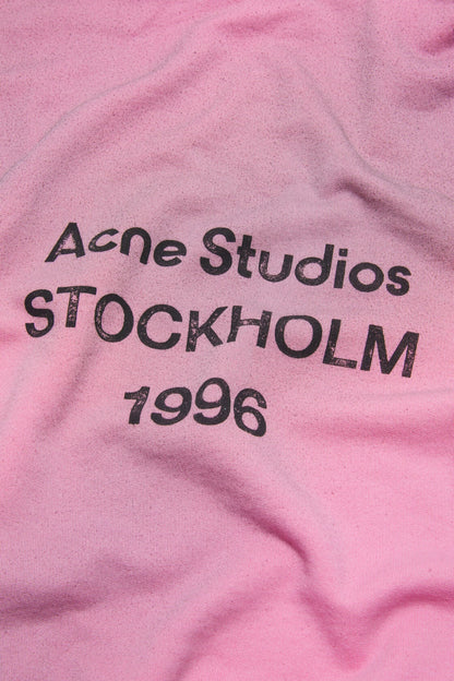 Acne Studios Fleece logo hoodie - Cotton candy pink