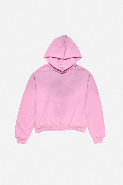 Acne Studios Fleece logo hoodie - Cotton candy pink