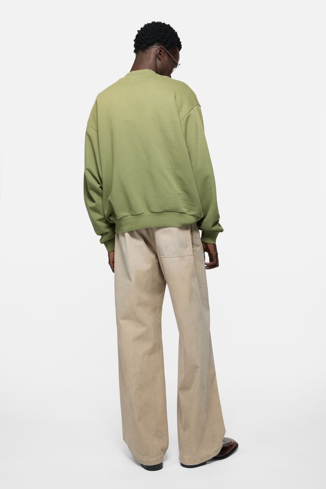Acne Studios Washed zip-up cardigan - Olive green