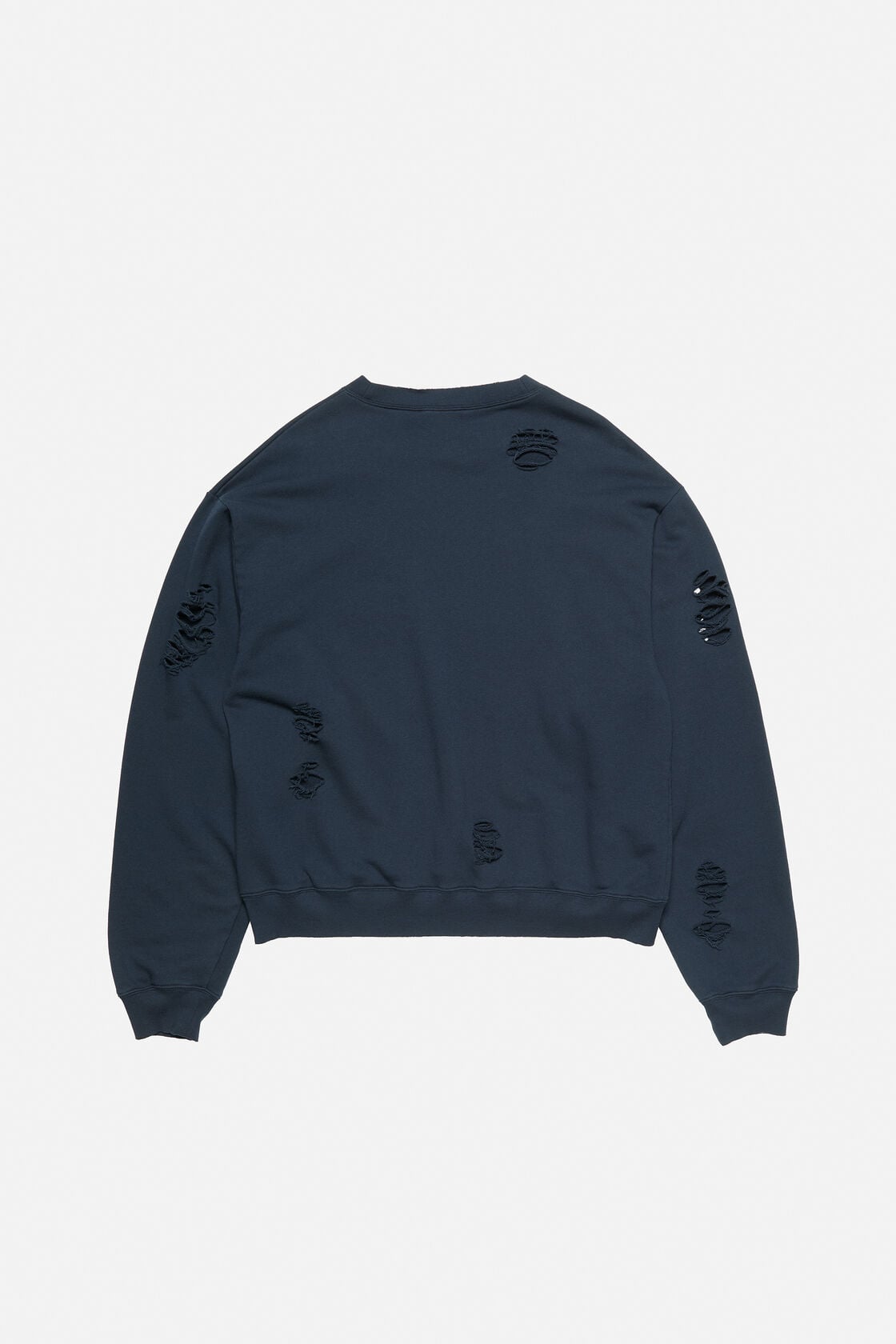 Acne Studios Distressed fleece sweatshirt - Dark navy