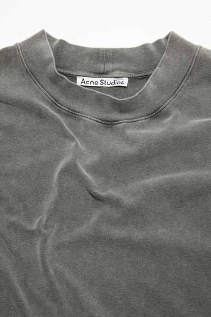 Acne Studios Relaxed rubber logo t-shirt - Faded black