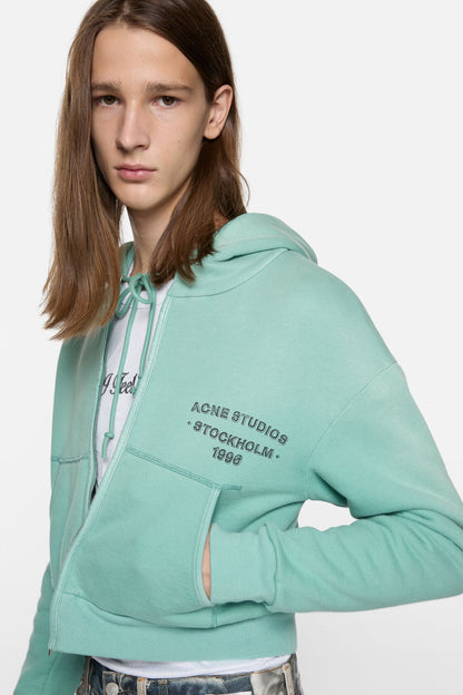 Acne Studios Sprayed zip hoodie - Mint green