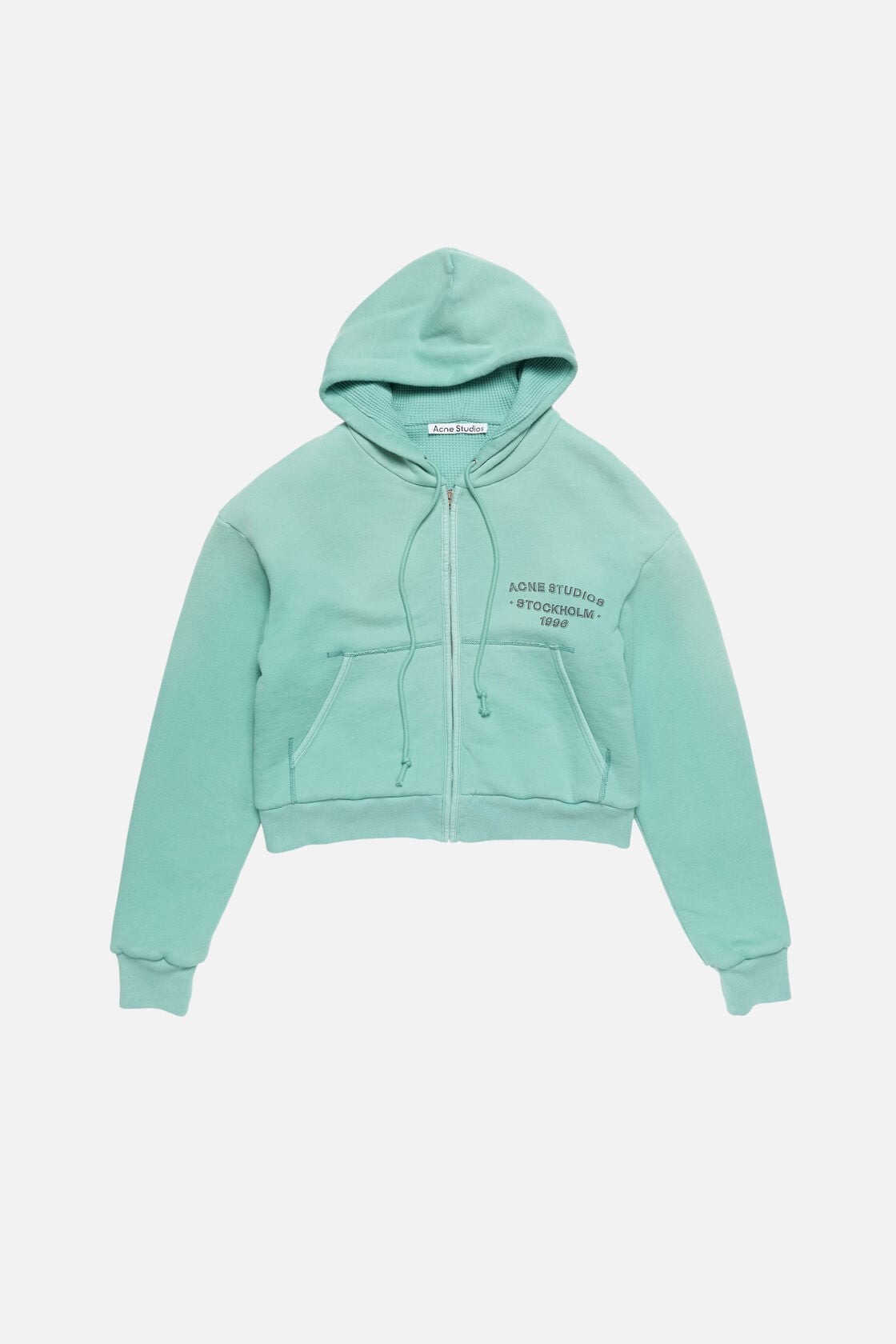 Acne Studios Sprayed zip hoodie - Mint green