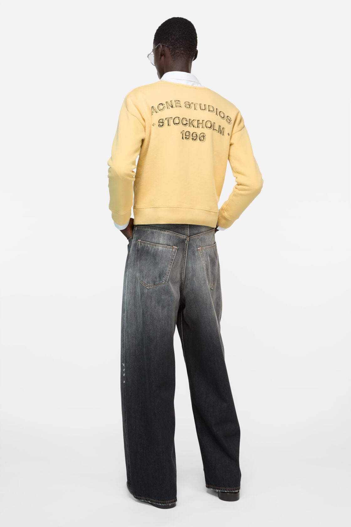 Acne Studios Sprayed logo sweatshirt - Light yellow