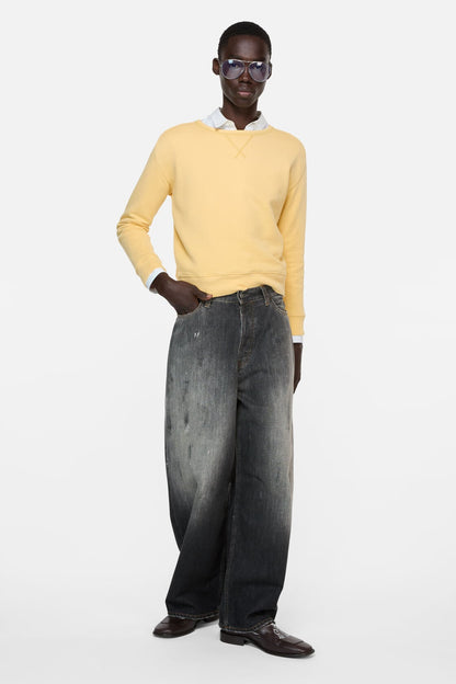 Acne Studios Sprayed logo sweatshirt - Light yellow