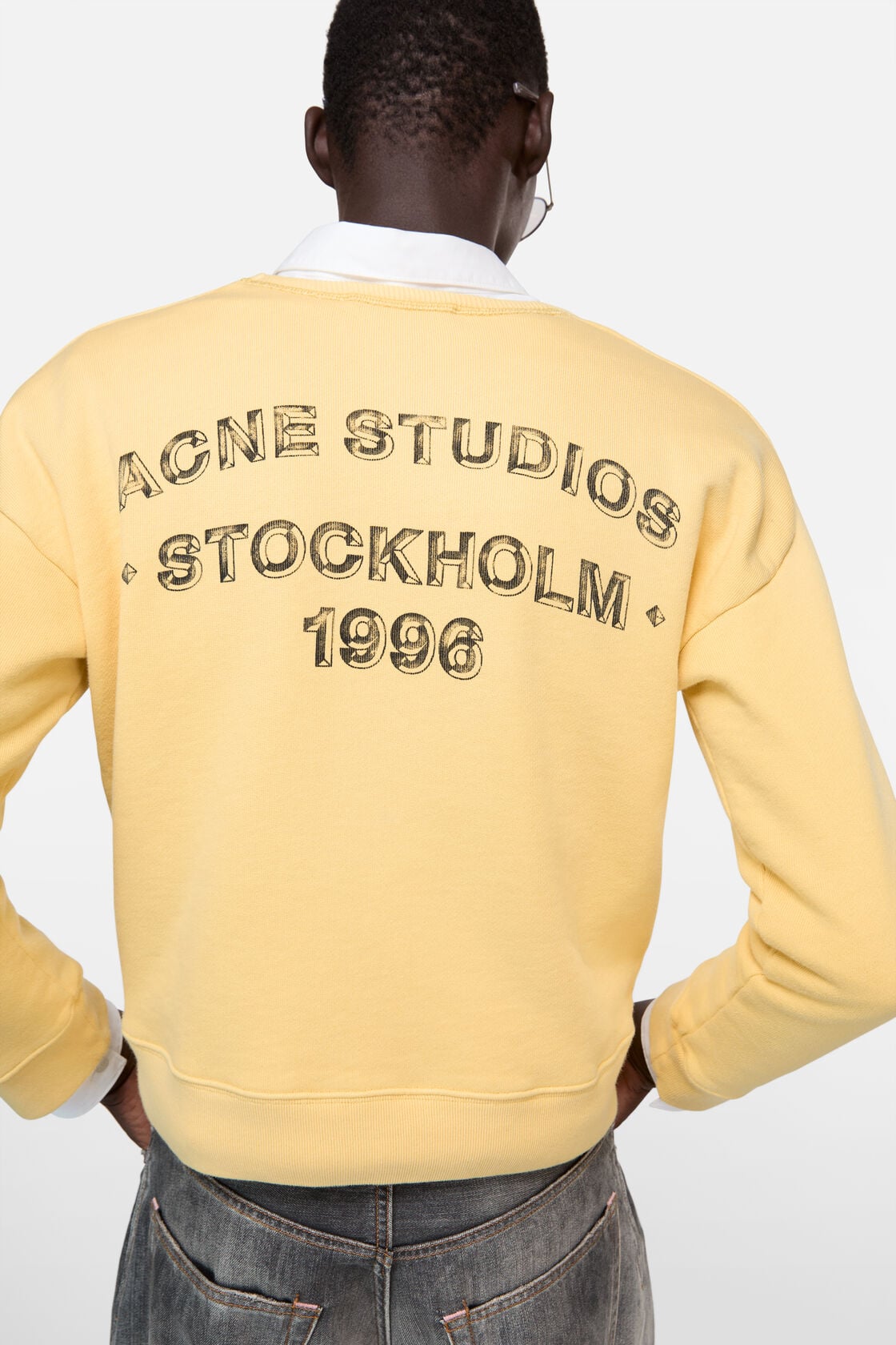 Acne Studios Sprayed logo sweatshirt - Light yellow
