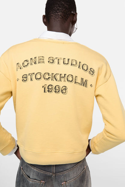 Acne Studios Sprayed logo sweatshirt - Light yellow