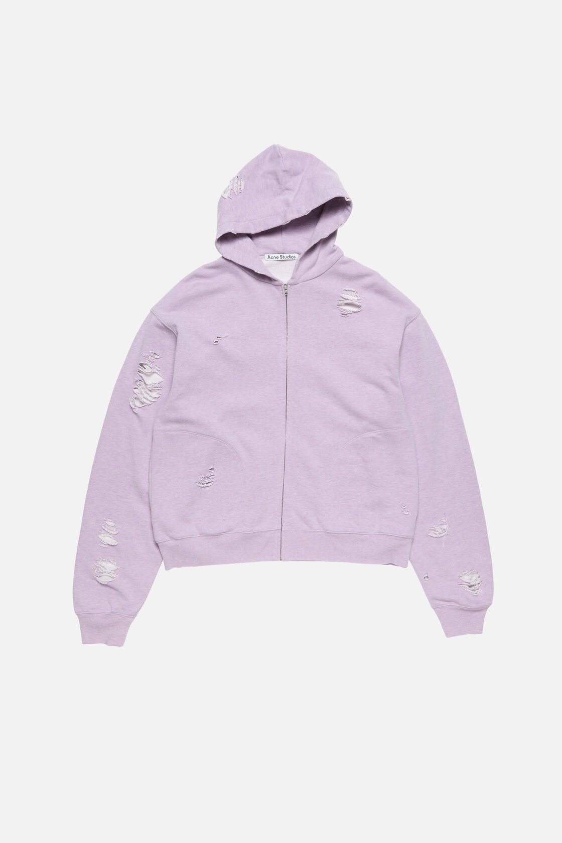 Acne Studios Distressed logo hoodie - Faded purple