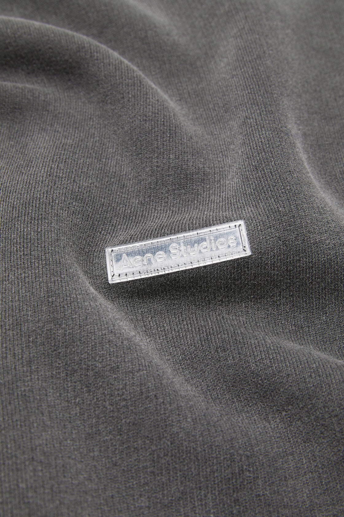 Acne Studios Rubber logo fleece sweatshirt - Faded black