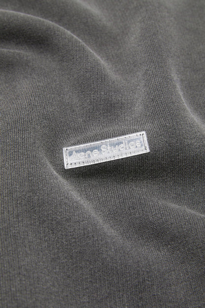 Acne Studios Rubber logo fleece sweatshirt - Faded black