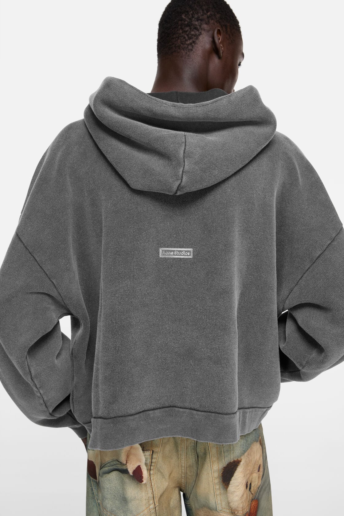 Acne Studios Rubber stamp logo hoodie - Faded black
