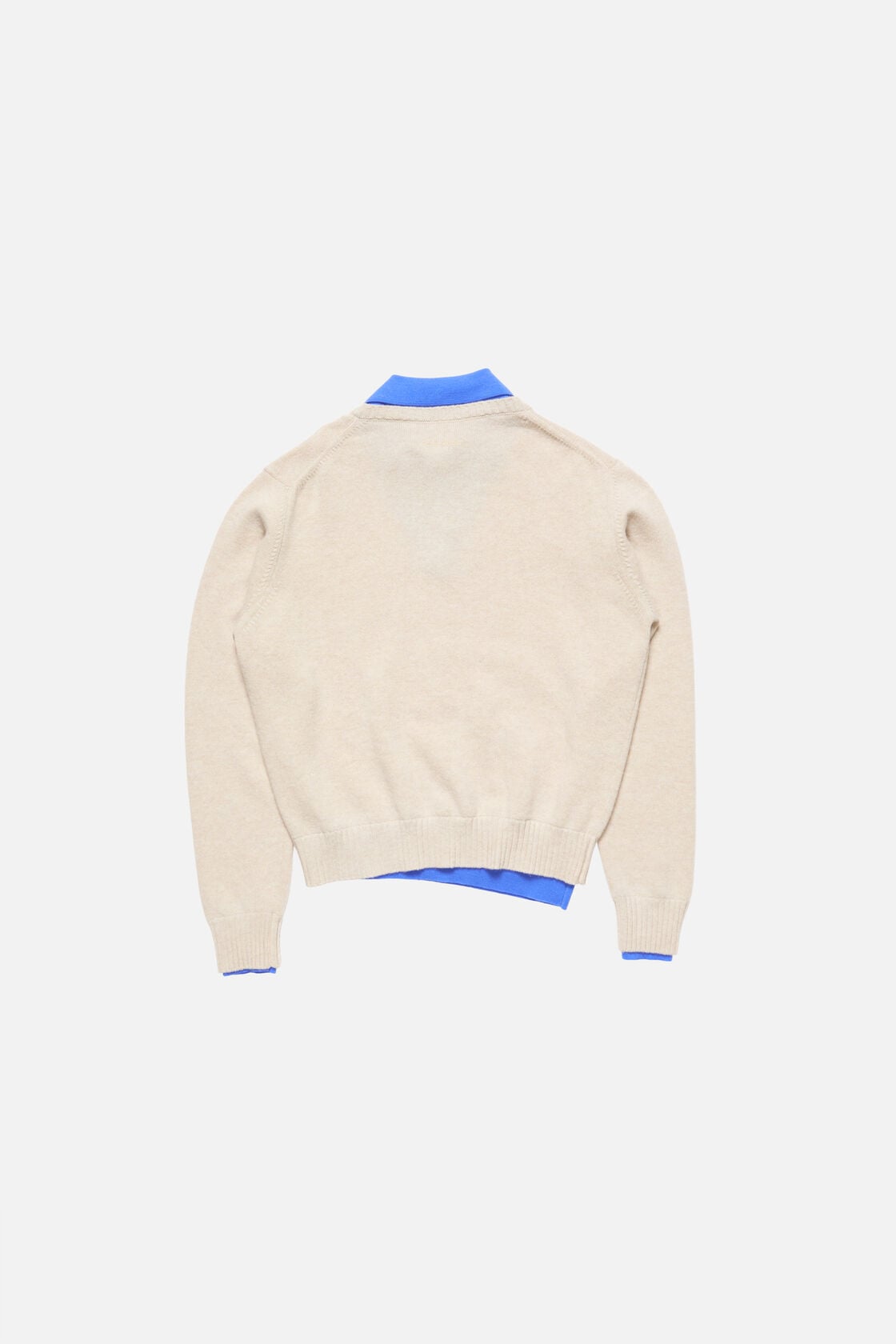 Acne Studios Layered Wool V-Neck Sweater - Dirty white