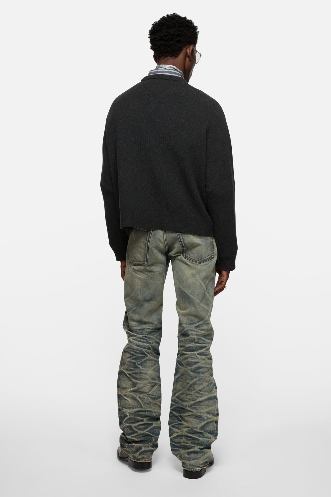 Acne Studios Camel hair v-neck sweater - Black