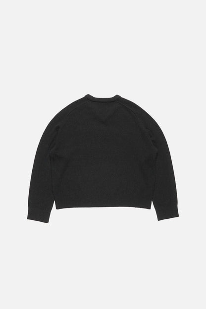 Acne Studios Camel hair v-neck sweater - Black