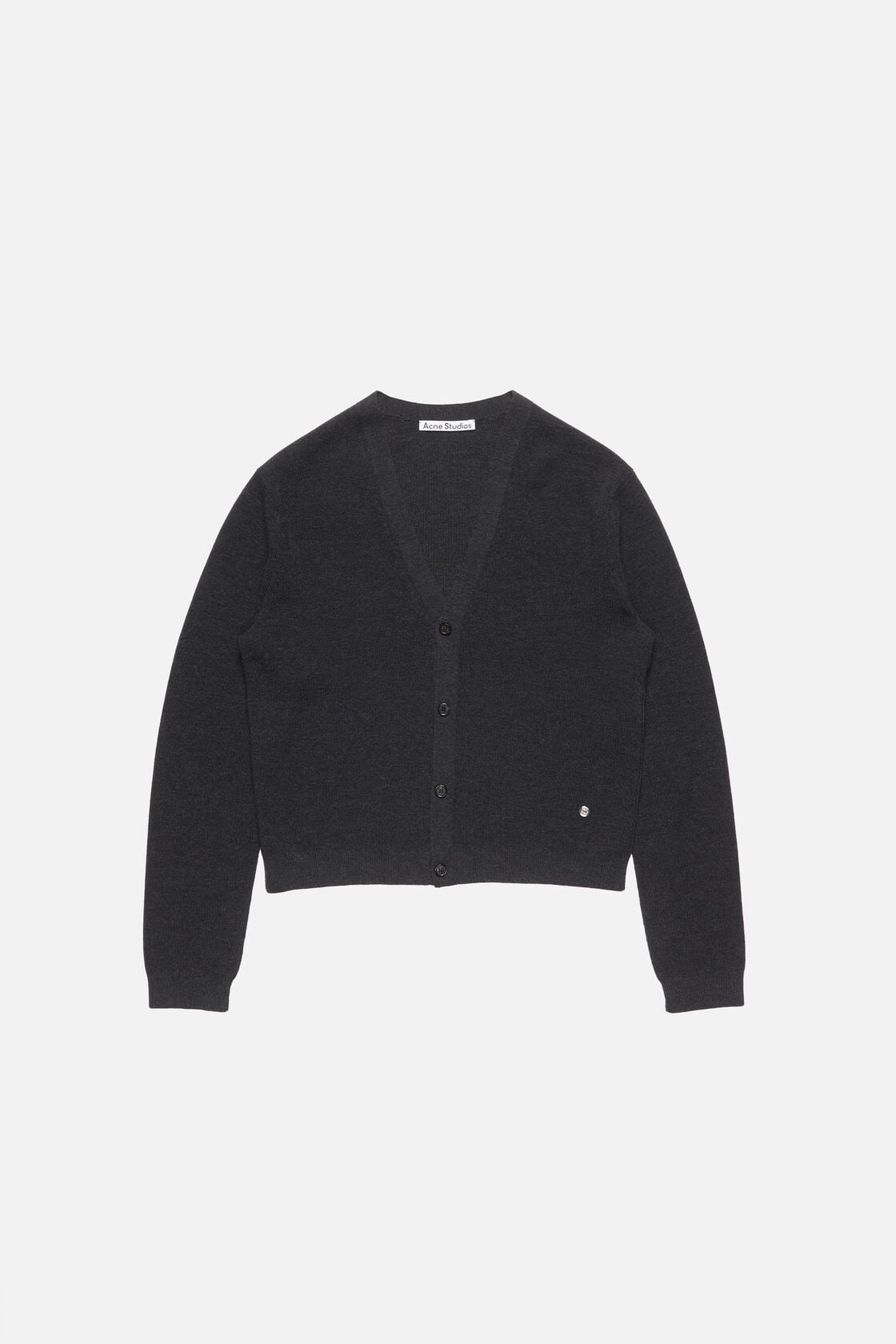 Acne Studios V-neck wool cardigan - Dark Navy Melange