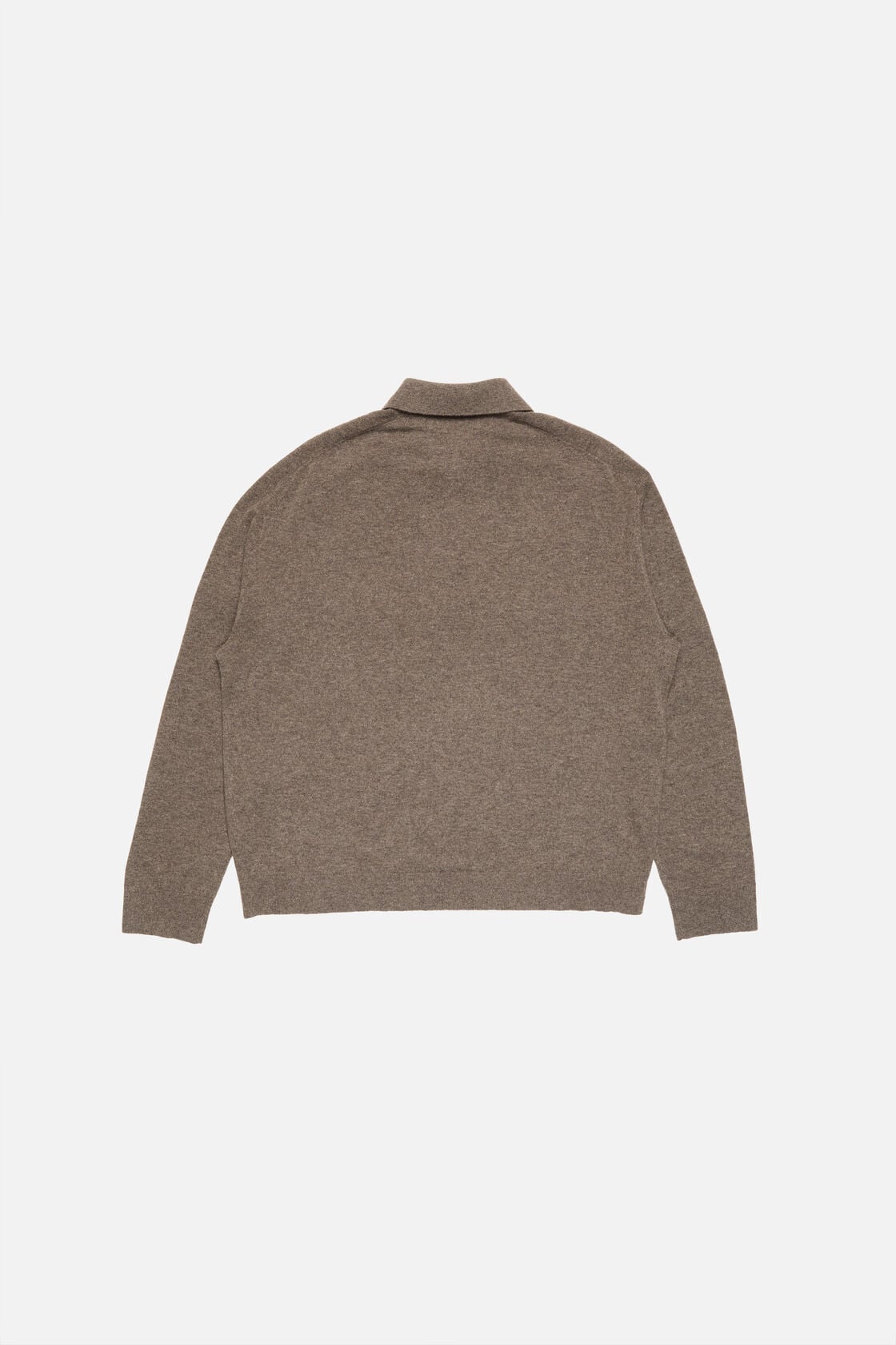 Acne Studios Wool knit polo - Brown melange