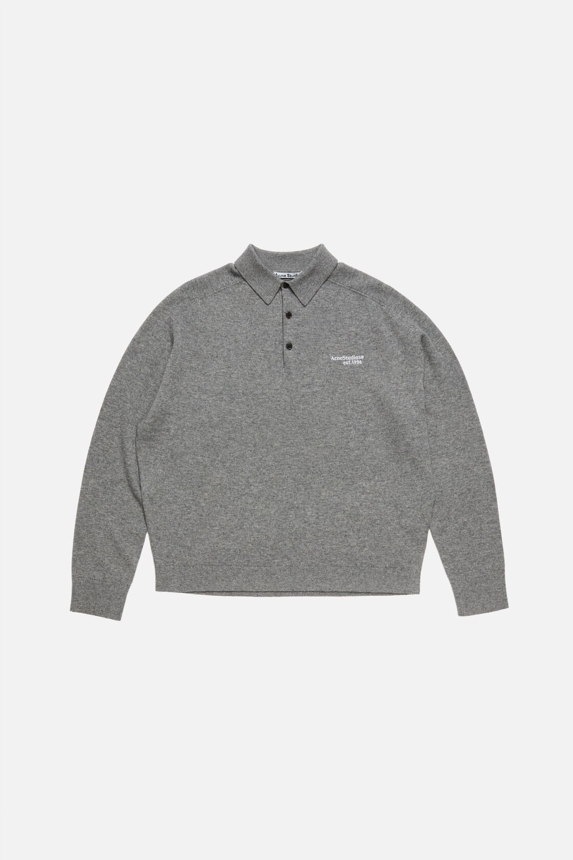 Acne Studios Wool knit polo - Dark grey