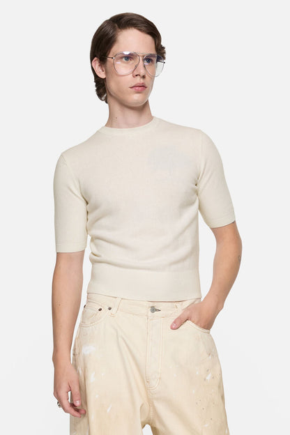 Acne Studios Cashmere logo knit - White