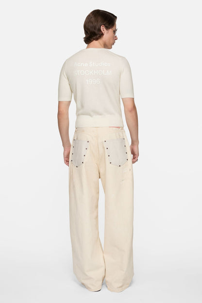 Acne Studios Cashmere logo knit - White