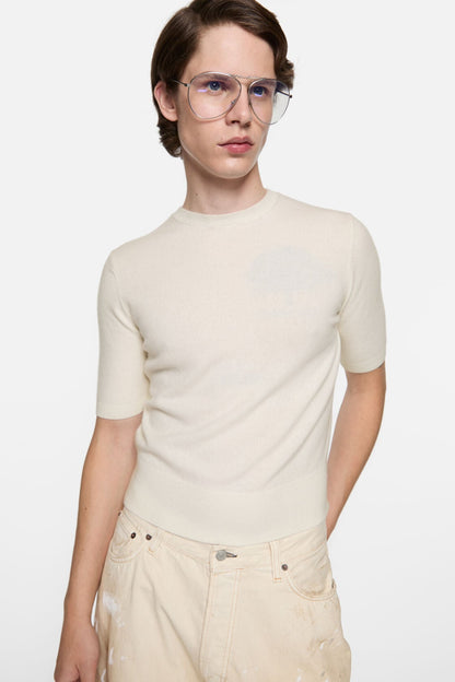 Acne Studios Cashmere logo knit - White