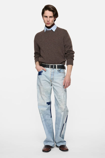 Acne Studios Cashmere sweater with logo - Walnut brown