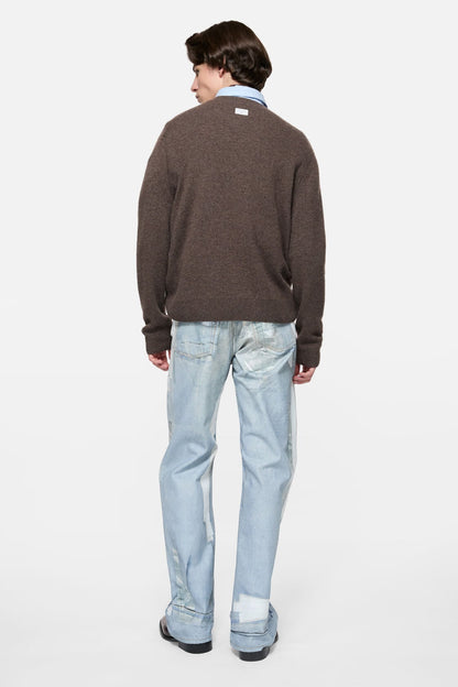 Acne Studios Cashmere sweater with logo - Walnut brown