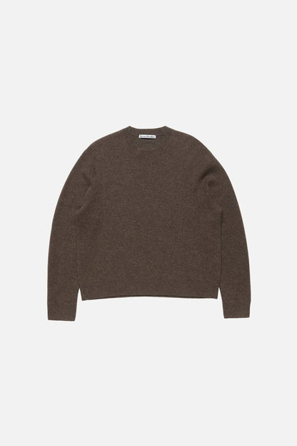 Acne Studios Cashmere sweater with logo - Walnut brown