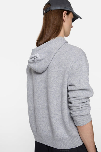 Acne Studios Cashmere hoodie - Cold grey melange