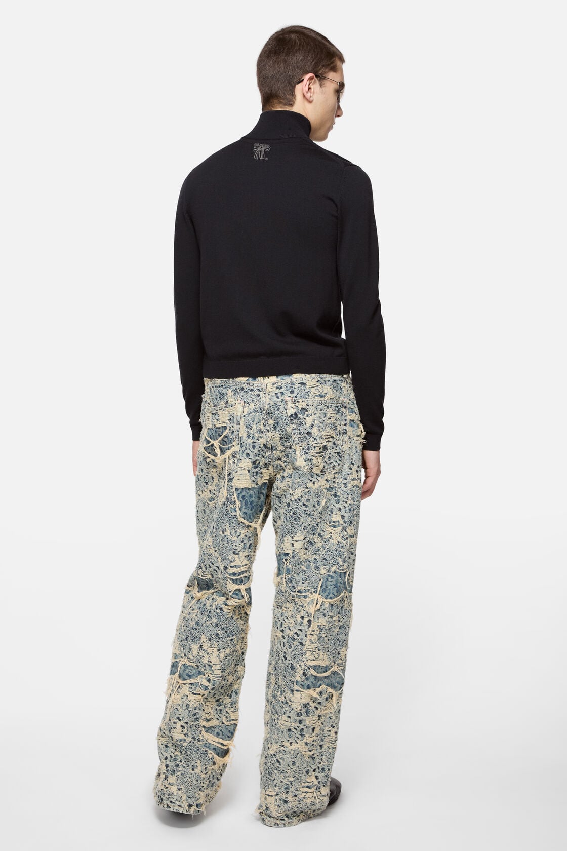 Acne Studios Zip-up bow logo cardigan - Black