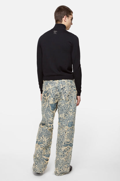 Acne Studios Zip-up bow logo cardigan - Black