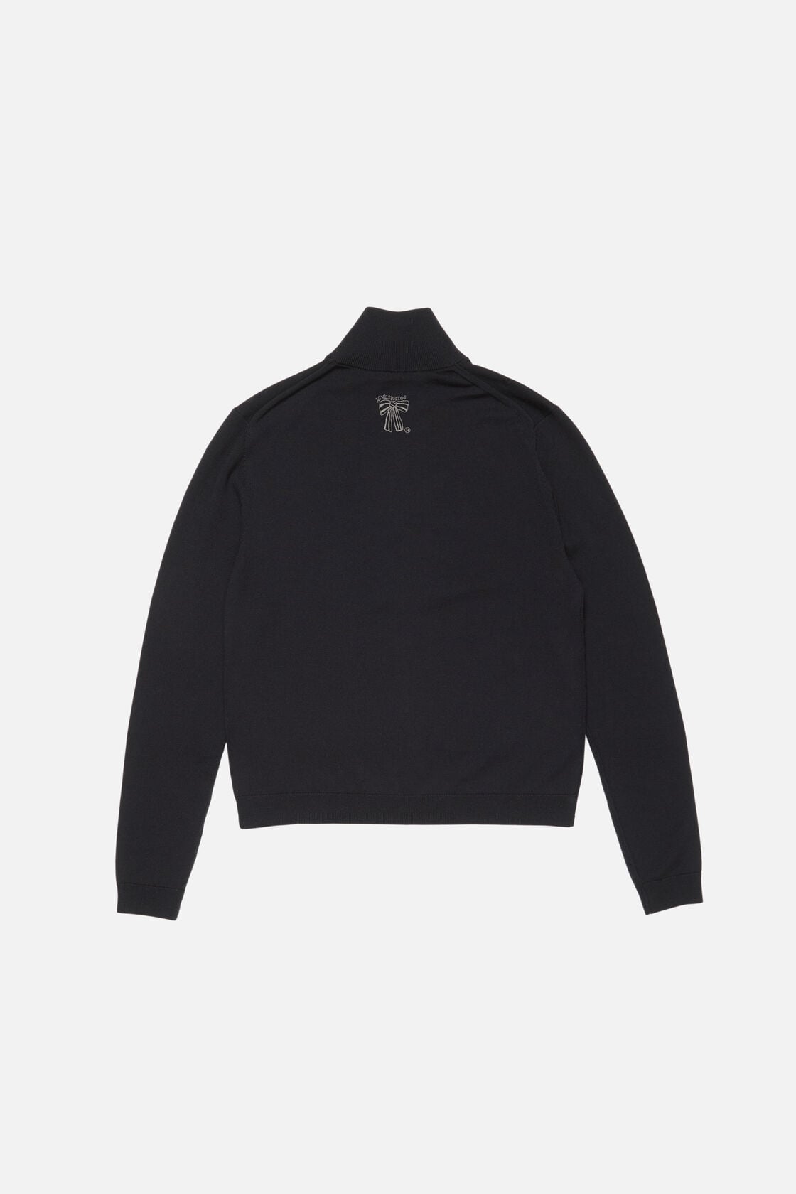 Acne Studios Zip-up bow logo cardigan - Black