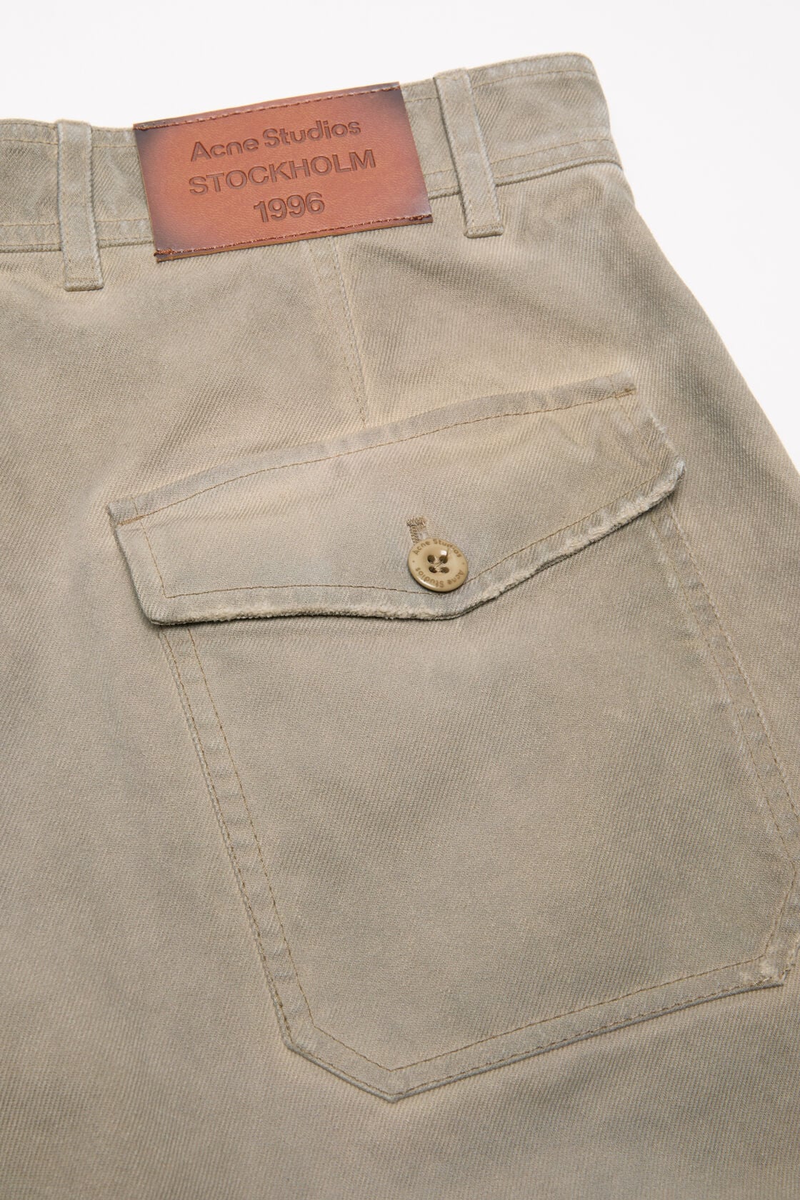 Acne Studios Stained twill trousers - Camel Beige