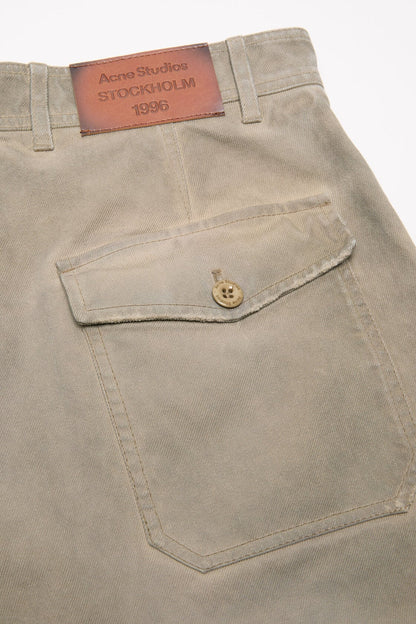 Acne Studios Stained twill trousers - Camel Beige
