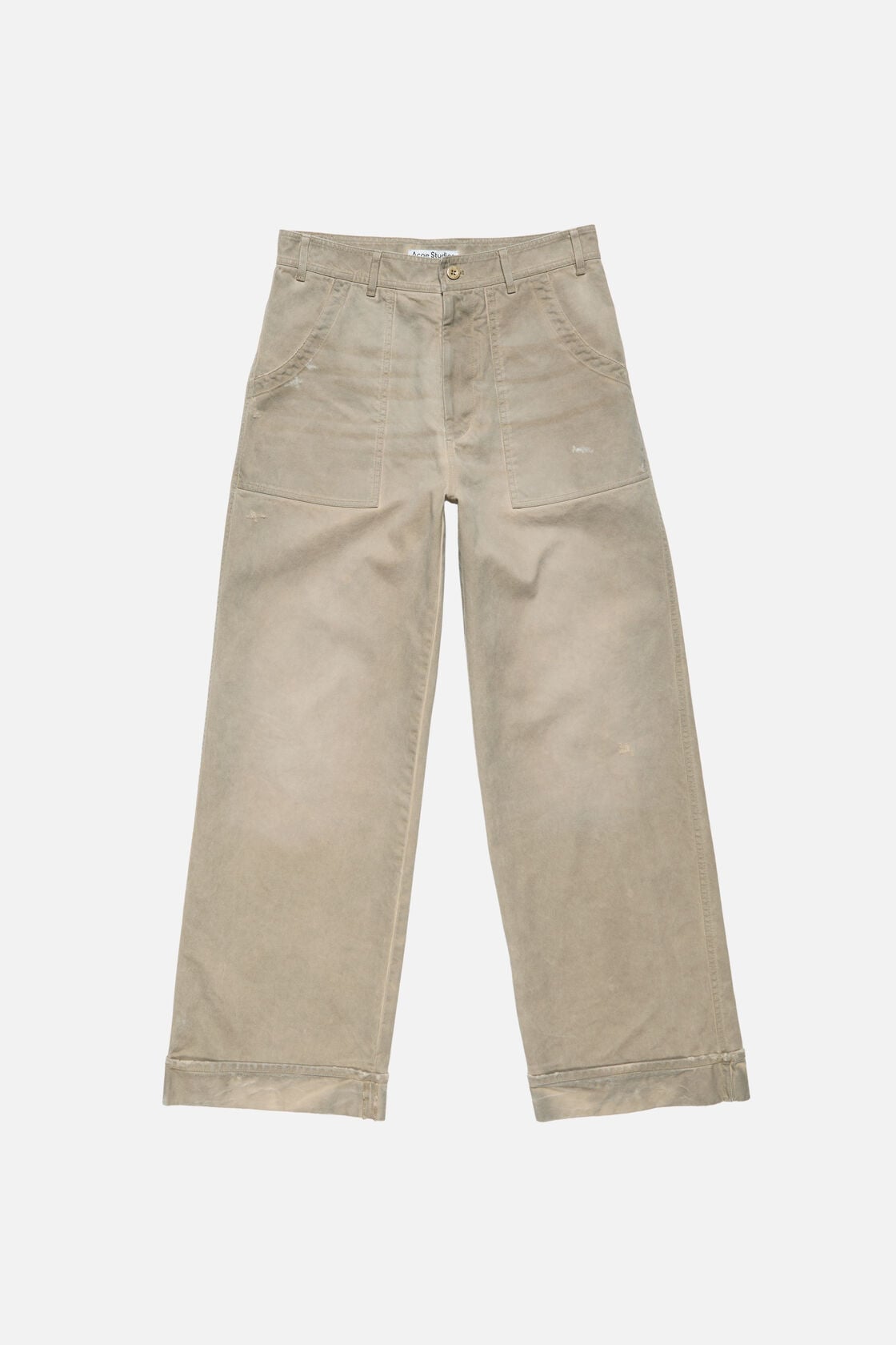 Acne Studios Stained twill trousers - Camel Beige