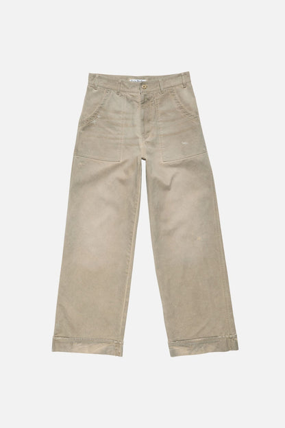 Acne Studios Stained twill trousers - Camel Beige