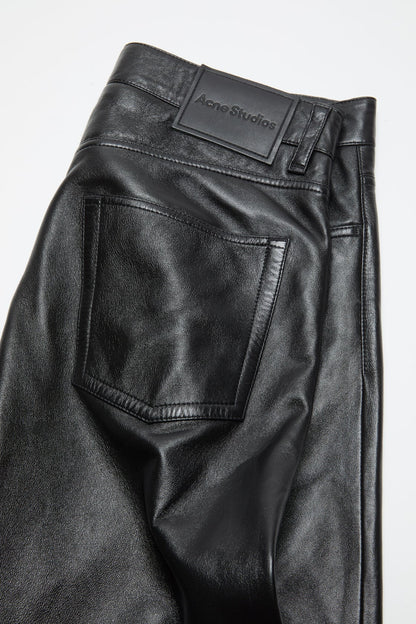 Acne Studios Leather trousers - regular fit - Black