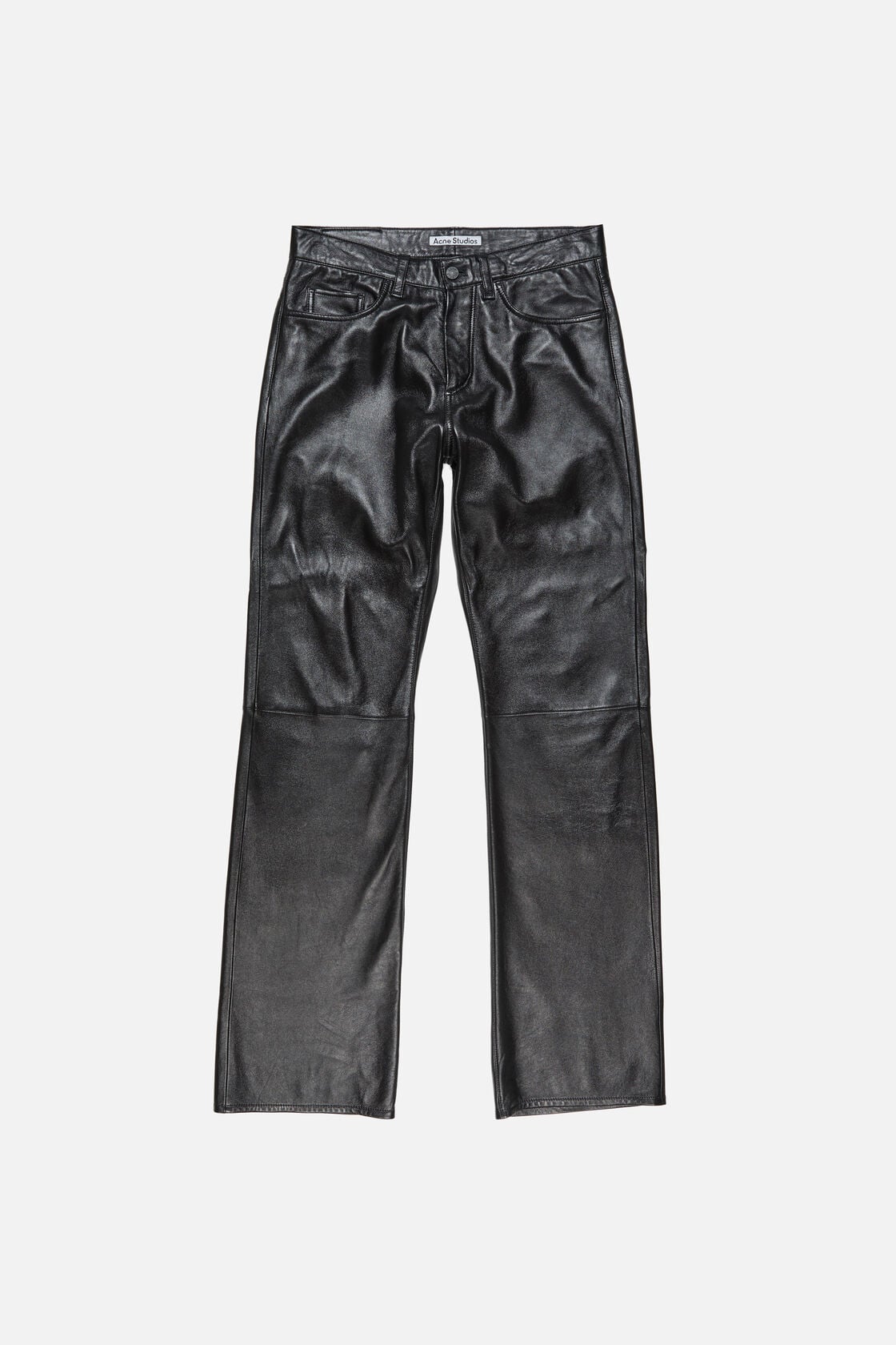Acne Studios Leather trousers - regular fit - Black