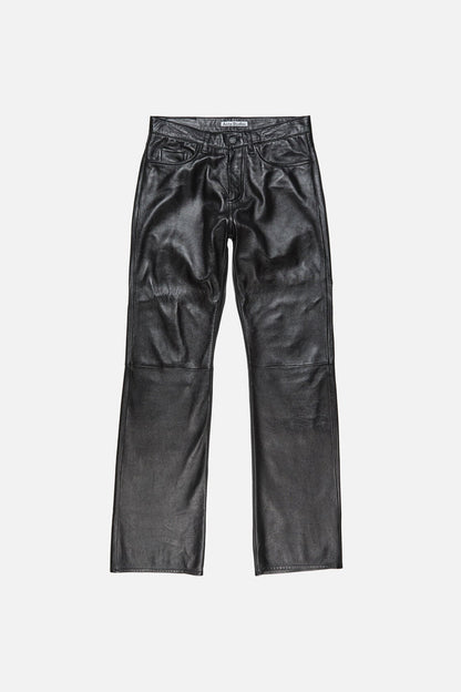 Acne Studios Leather trousers - regular fit - Black